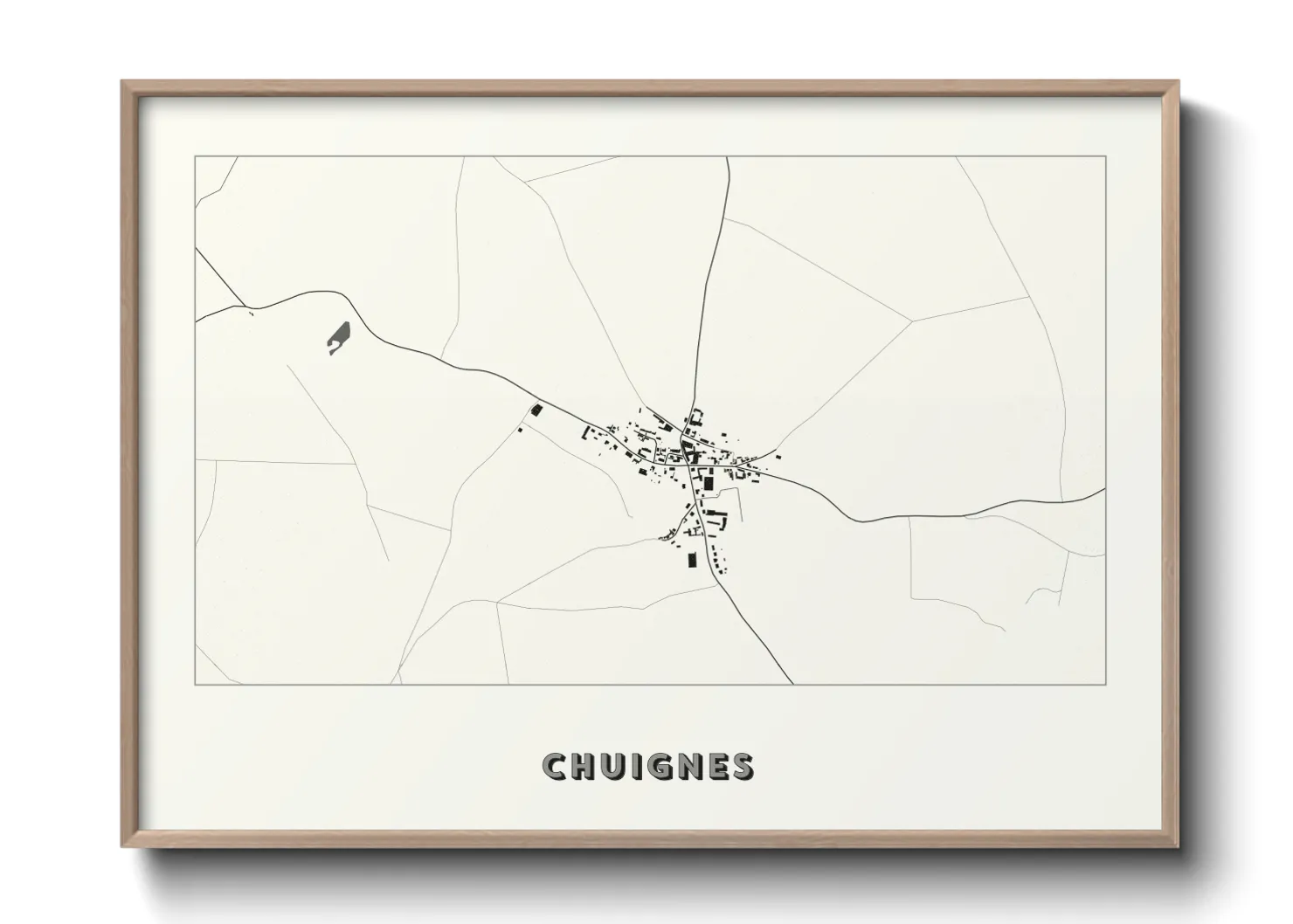 Une affiche de carte sur Chuignes