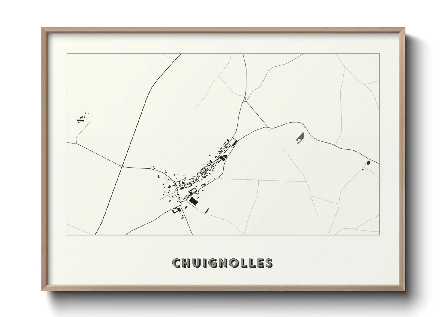 Une affiche de carte sur Chuignolles