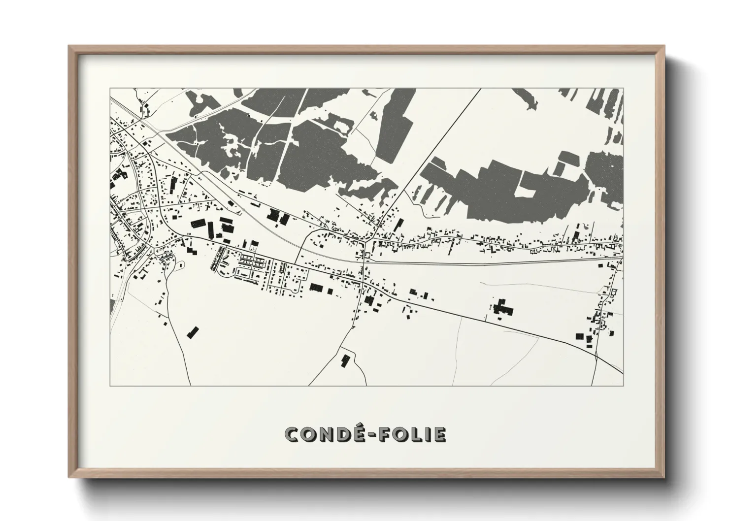 Une affiche de carte sur Condé-Folie