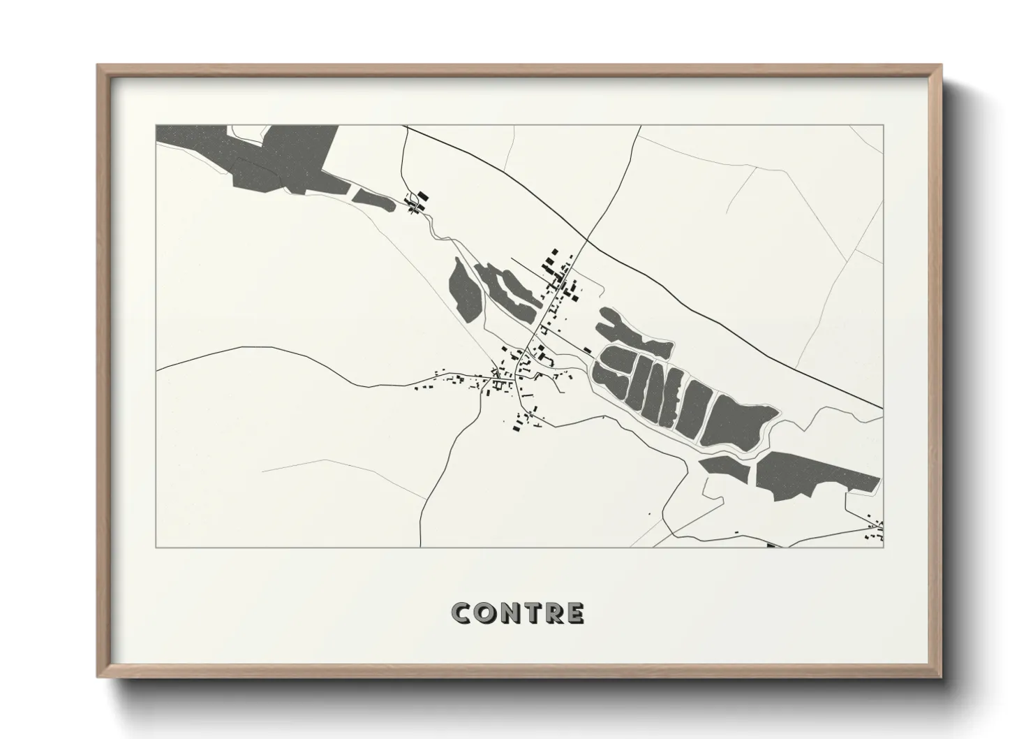 Une affiche de carte sur Contre