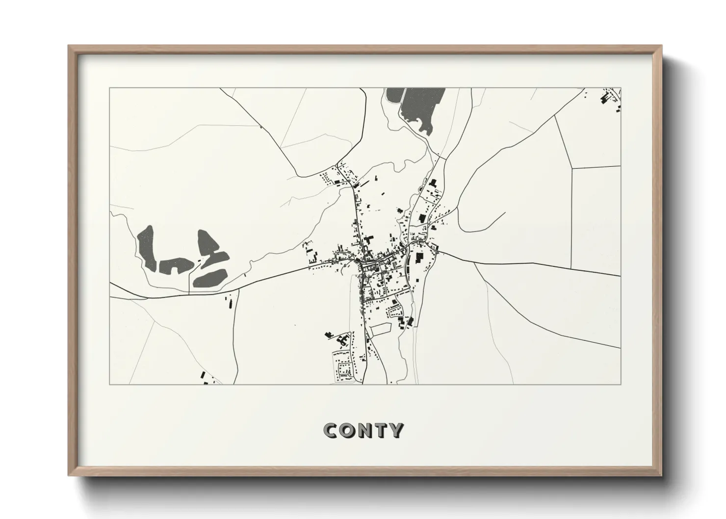 Une affiche de carte sur Conty