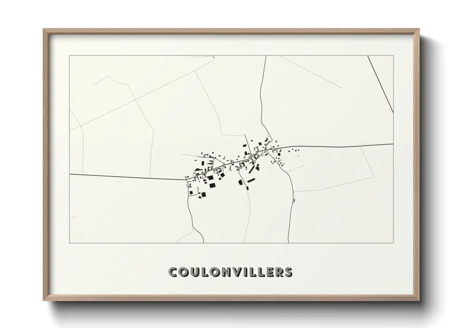 Une affiche de carte sur Coulonvillers