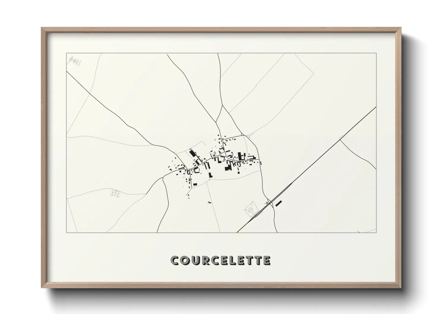 Une affiche de carte sur Courcelette