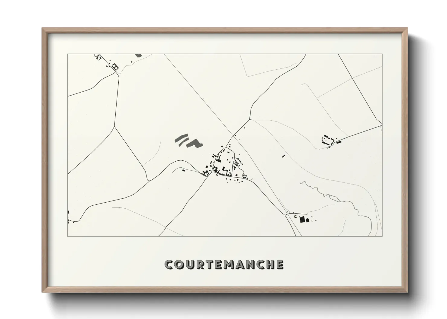 Une affiche de carte sur Courtemanche