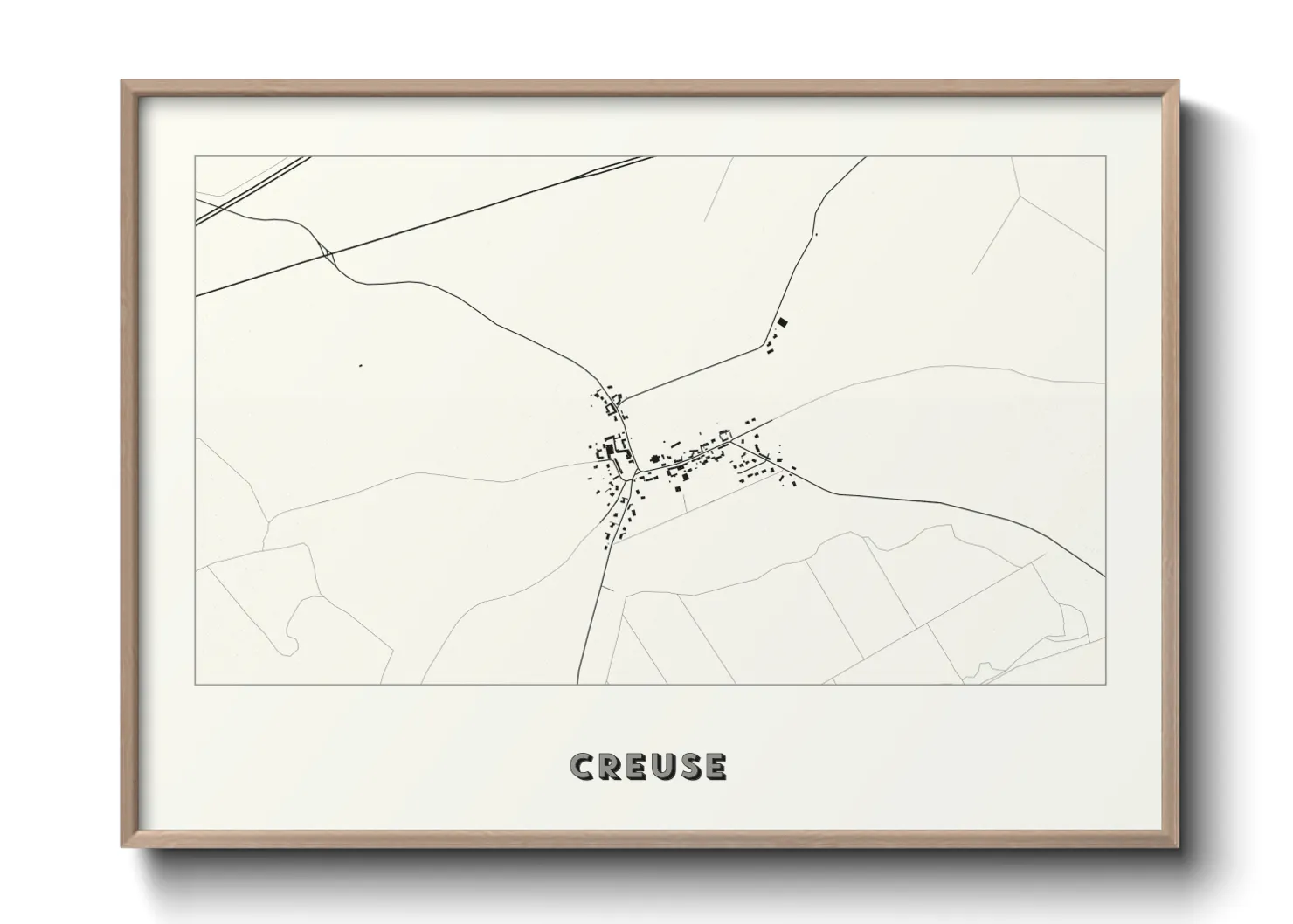 Une affiche de carte sur Creuse