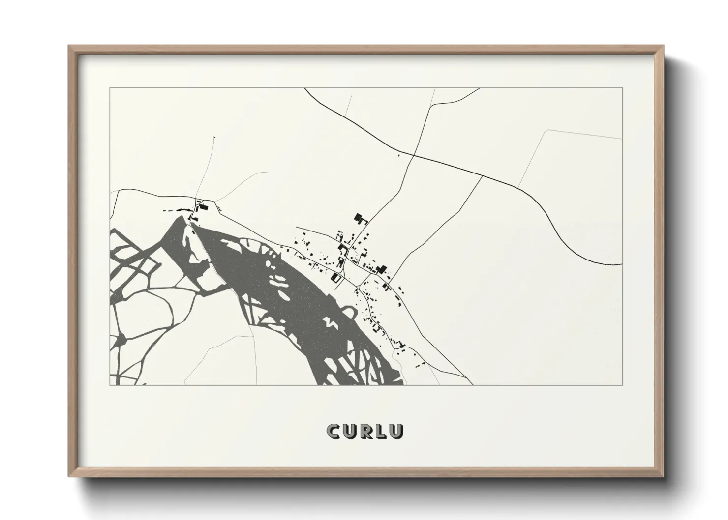 Une affiche de carte sur Curlu