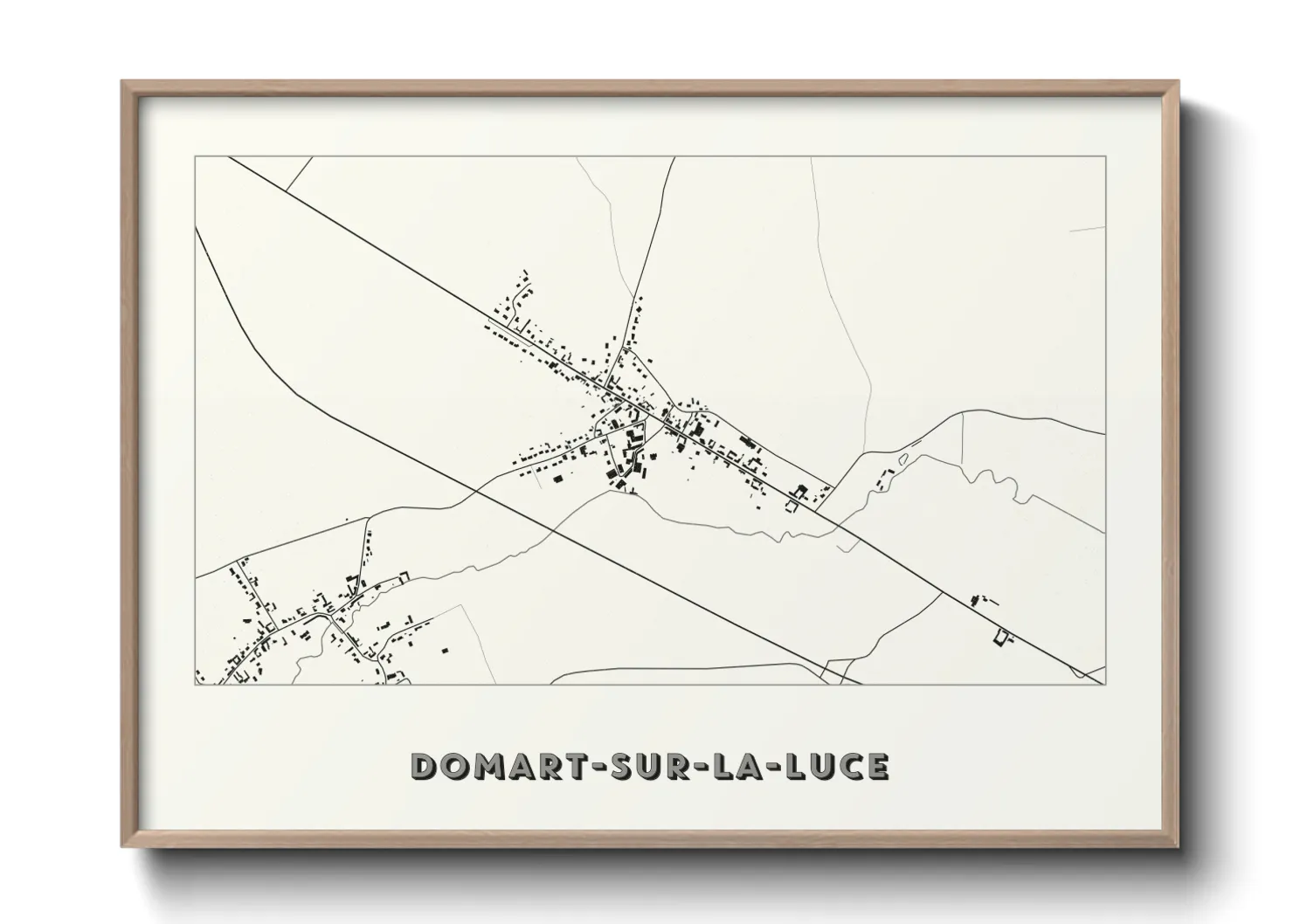 Une affiche de carte sur Domart-sur-la-Luce