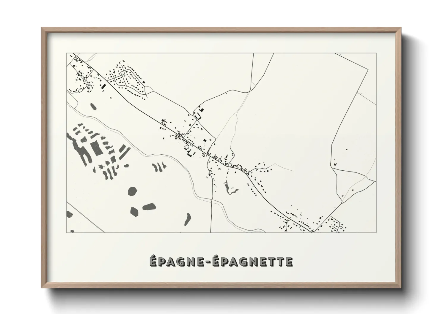 Une affiche de carte sur Épagne-Épagnette