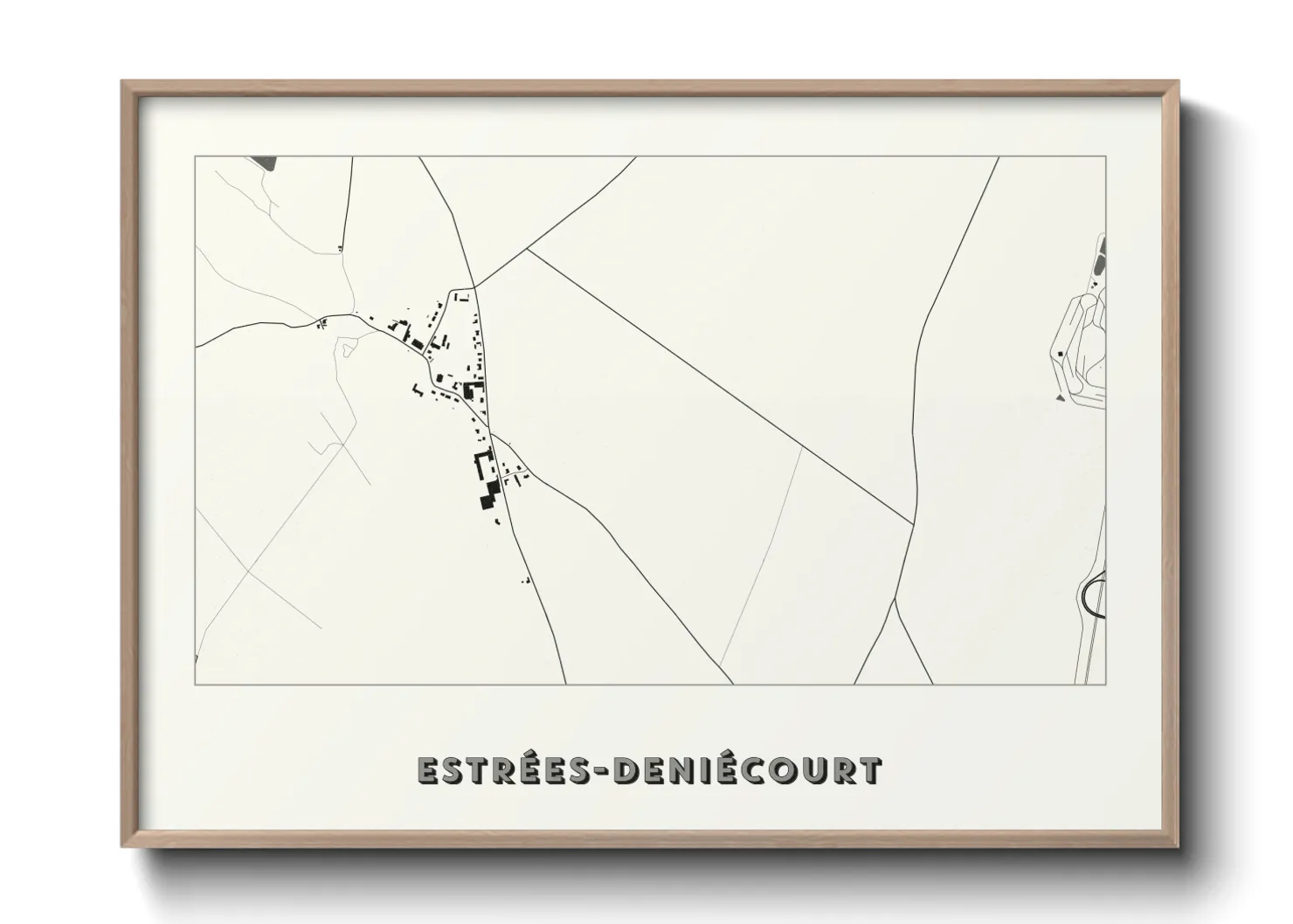 Une affiche de carte sur Estrées-Deniécourt