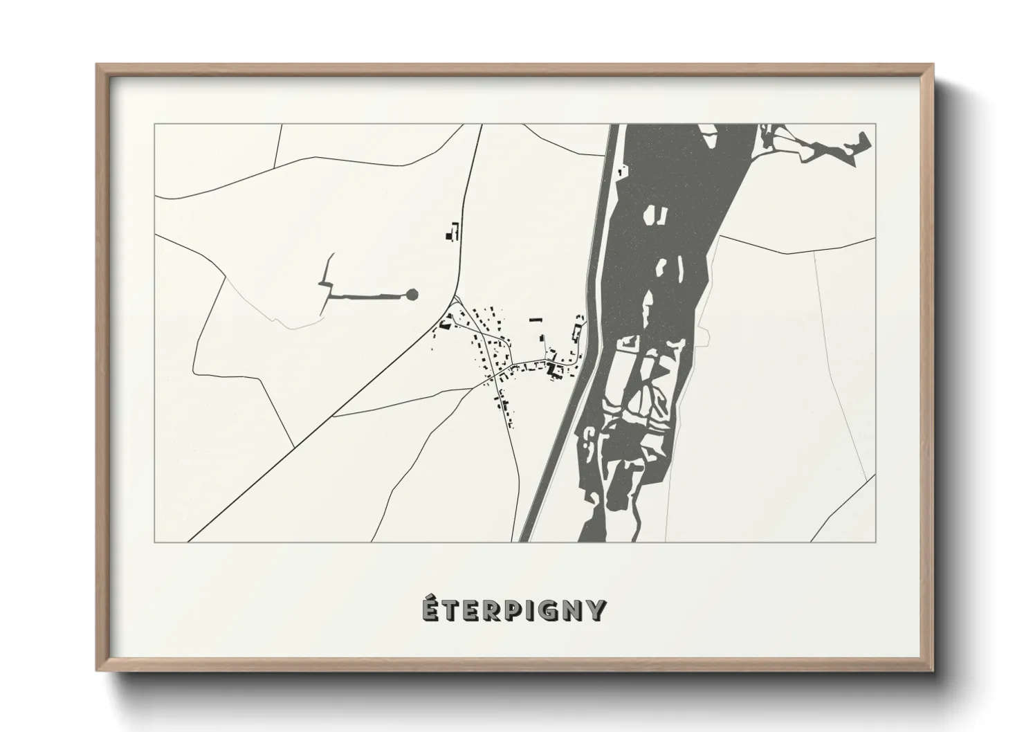 Une affiche de carte sur Éterpigny