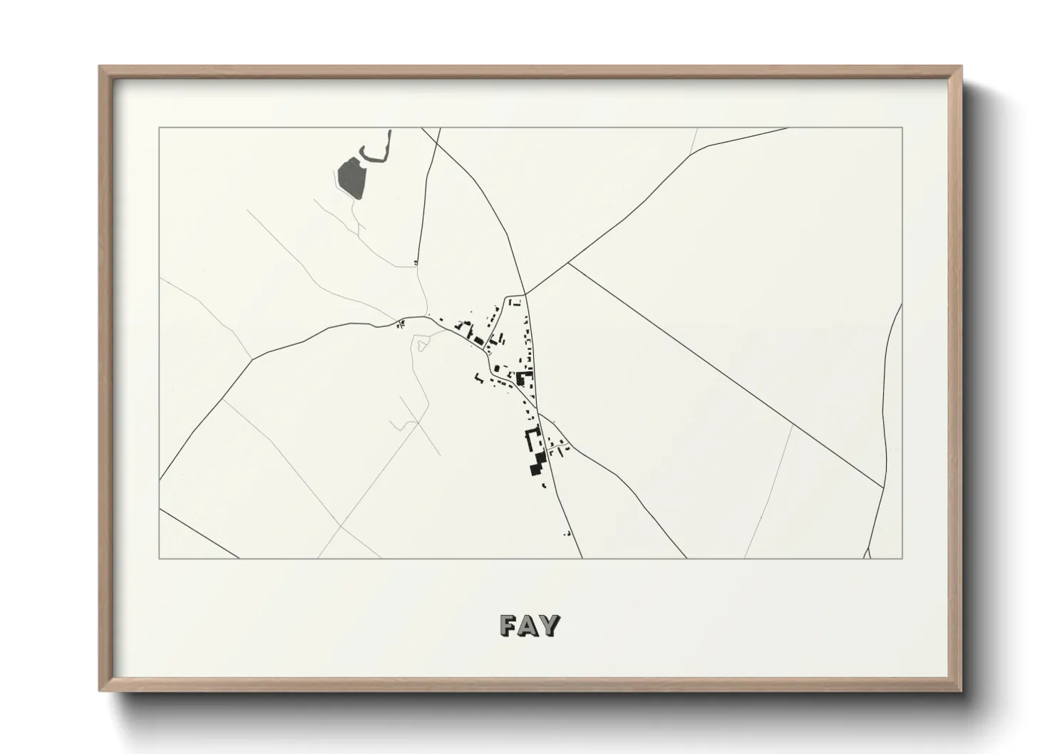 Une affiche de carte sur Fay