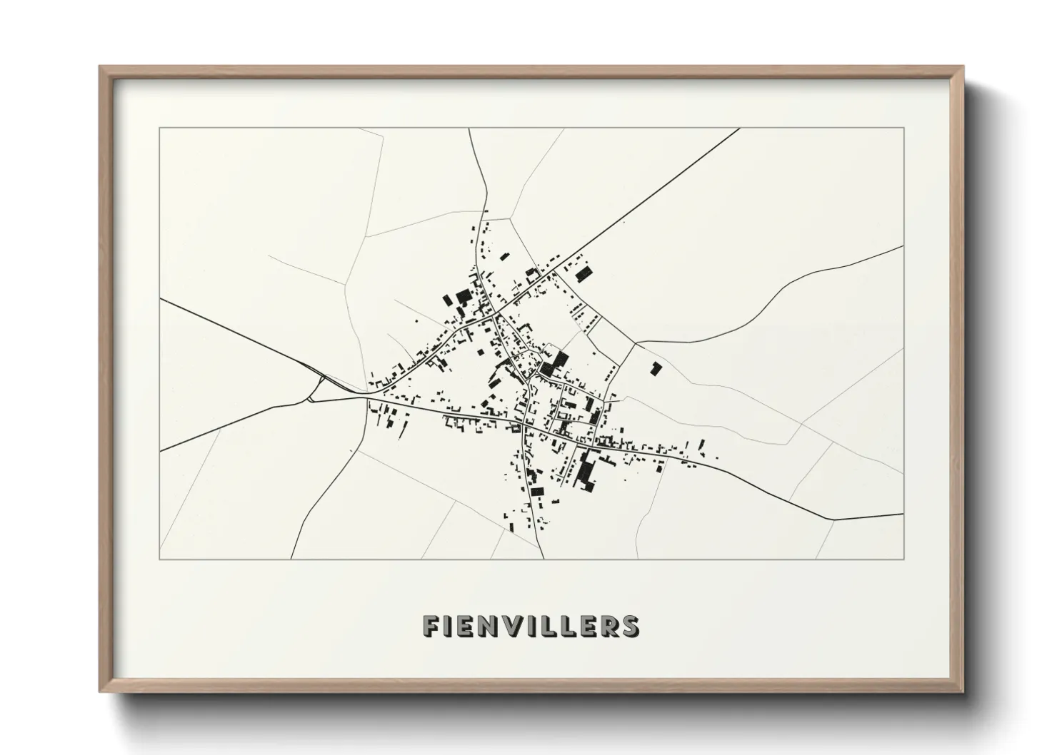 Une affiche de carte sur Fienvillers