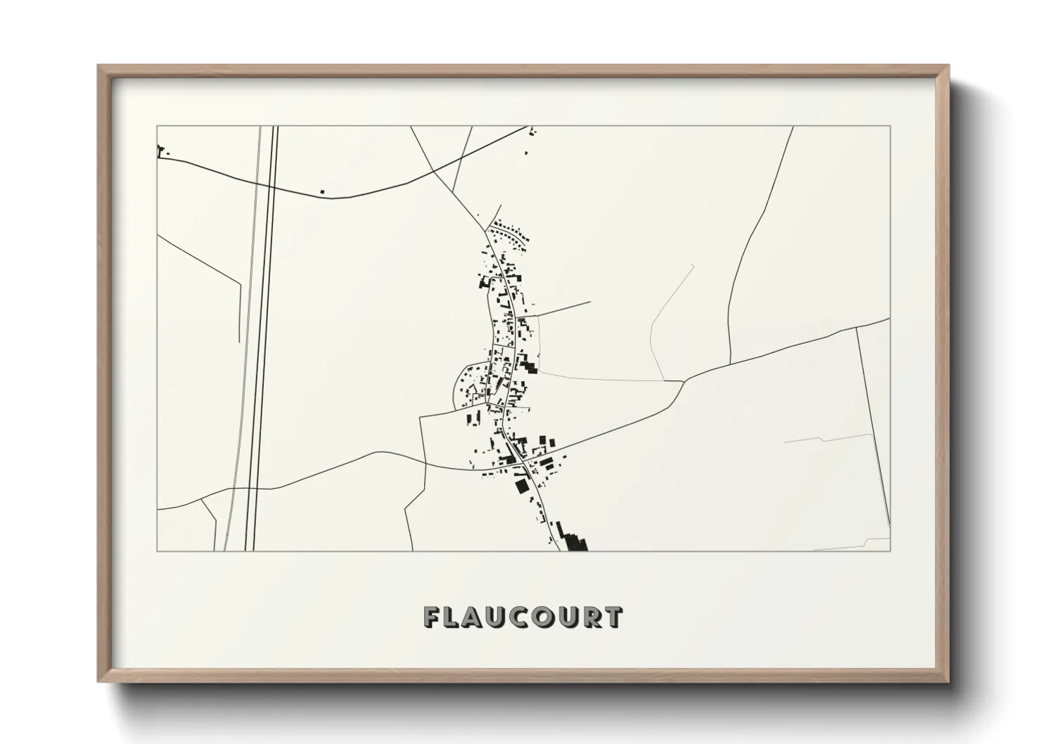 Une affiche de carte sur Flaucourt