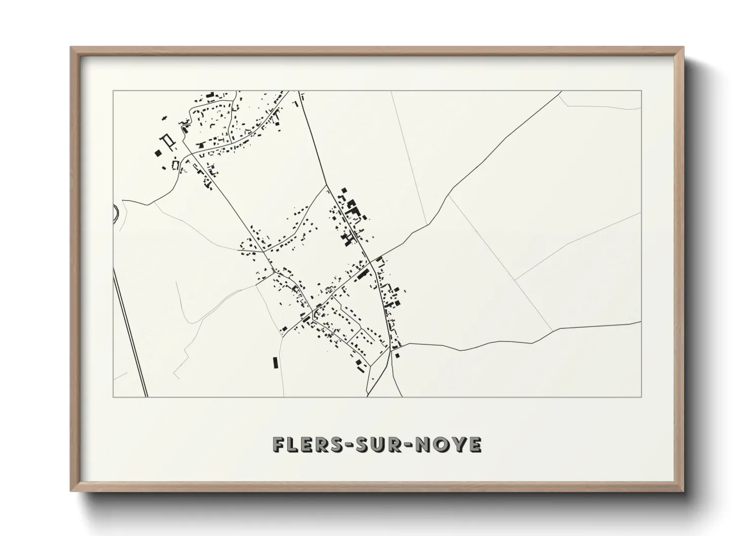 Une affiche de carte sur Flers-sur-Noye