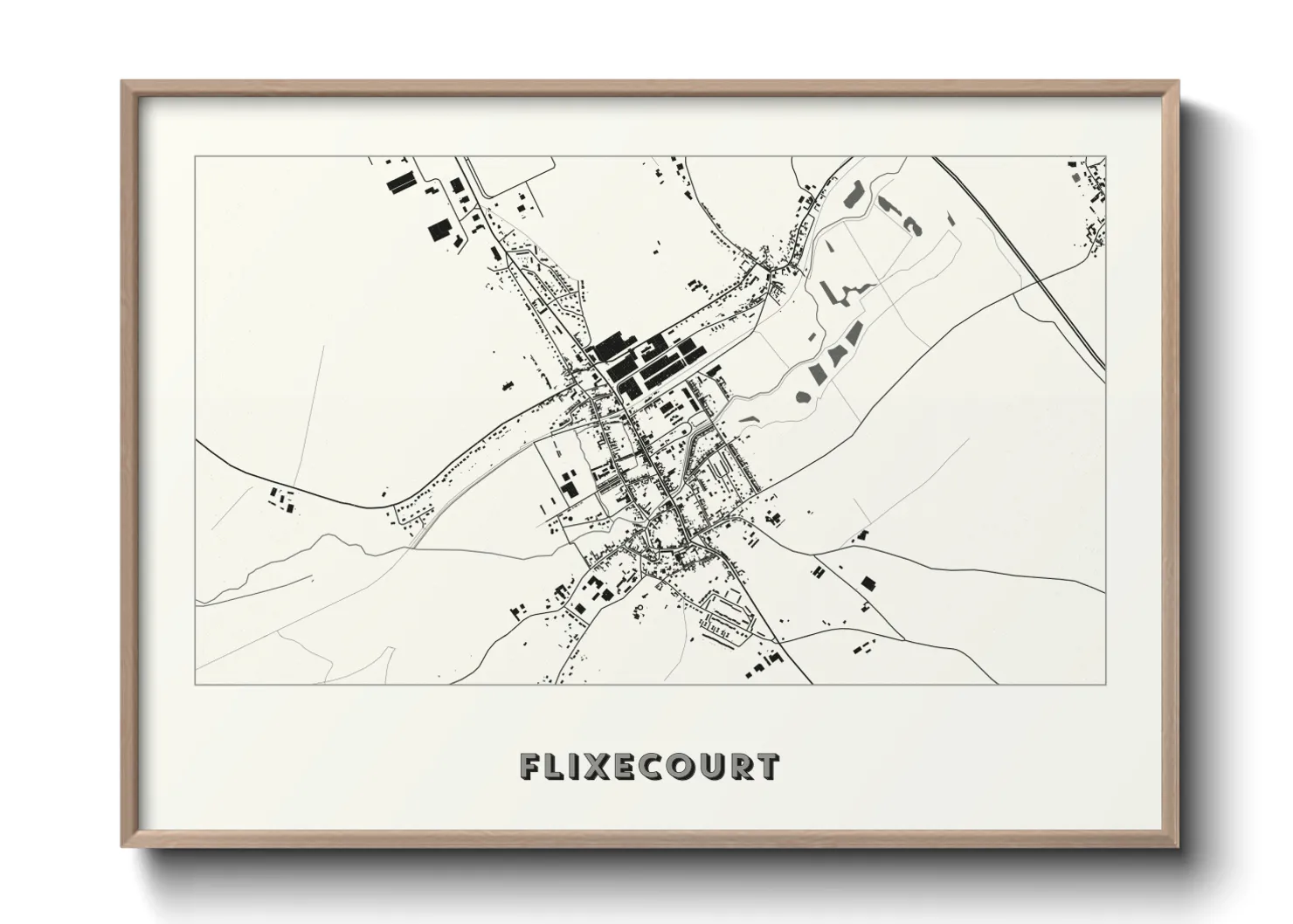 Une affiche de carte sur Flixecourt