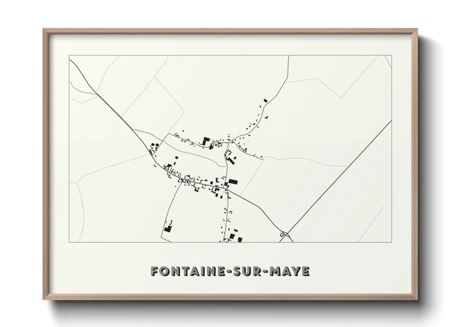 Une affiche de carte sur Fontaine-sur-Maye