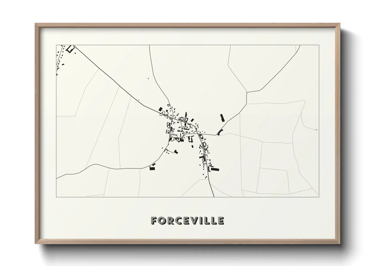 Une affiche de carte sur Forceville