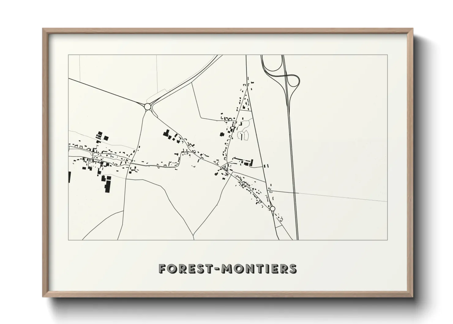 Une affiche de carte sur Forest-Montiers