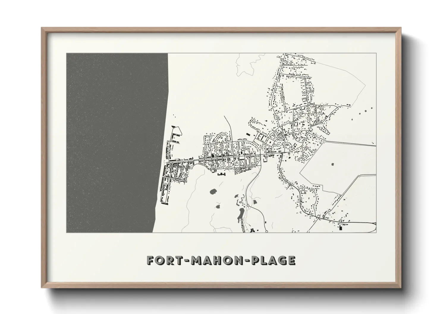 Une affiche de carte sur Fort-Mahon-Plage