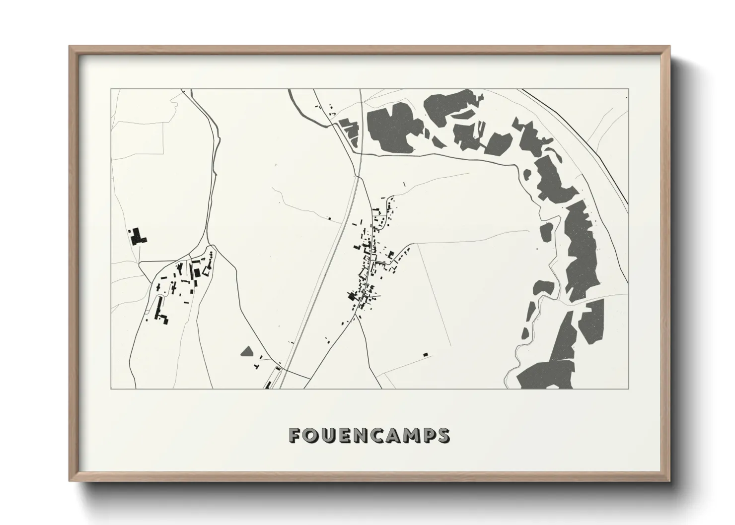 Une affiche de carte sur Fouencamps