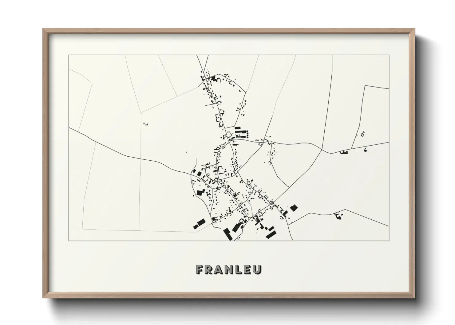 Une affiche de carte sur Franleu