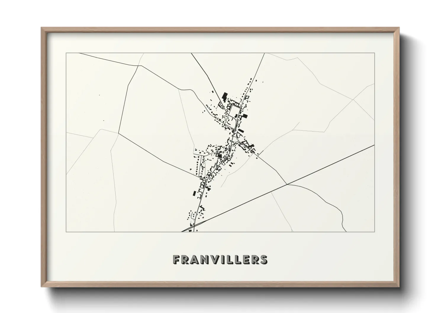 Une affiche de carte sur Franvillers