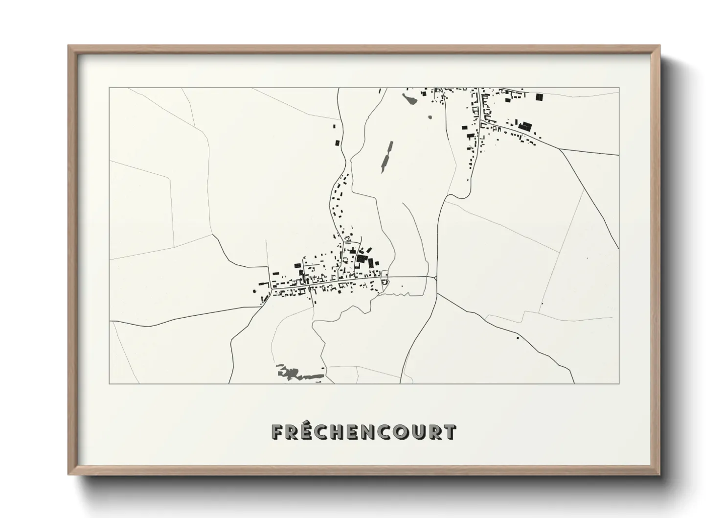 Une affiche de carte sur Fréchencourt