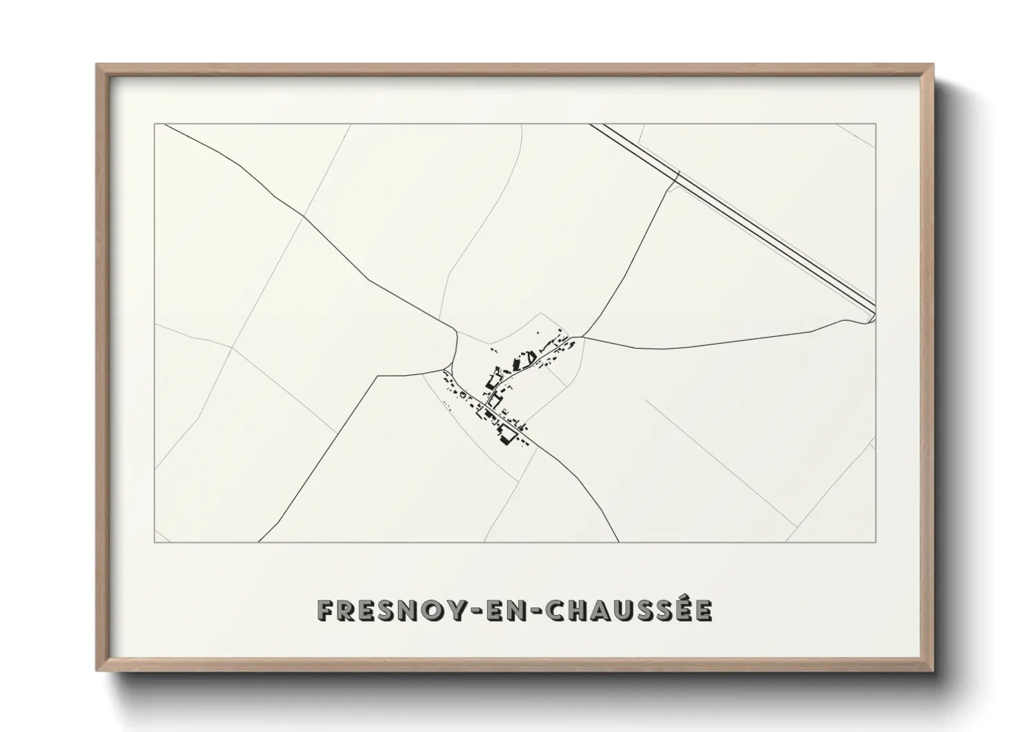 Une affiche de carte sur Fresnoy-en-Chaussée