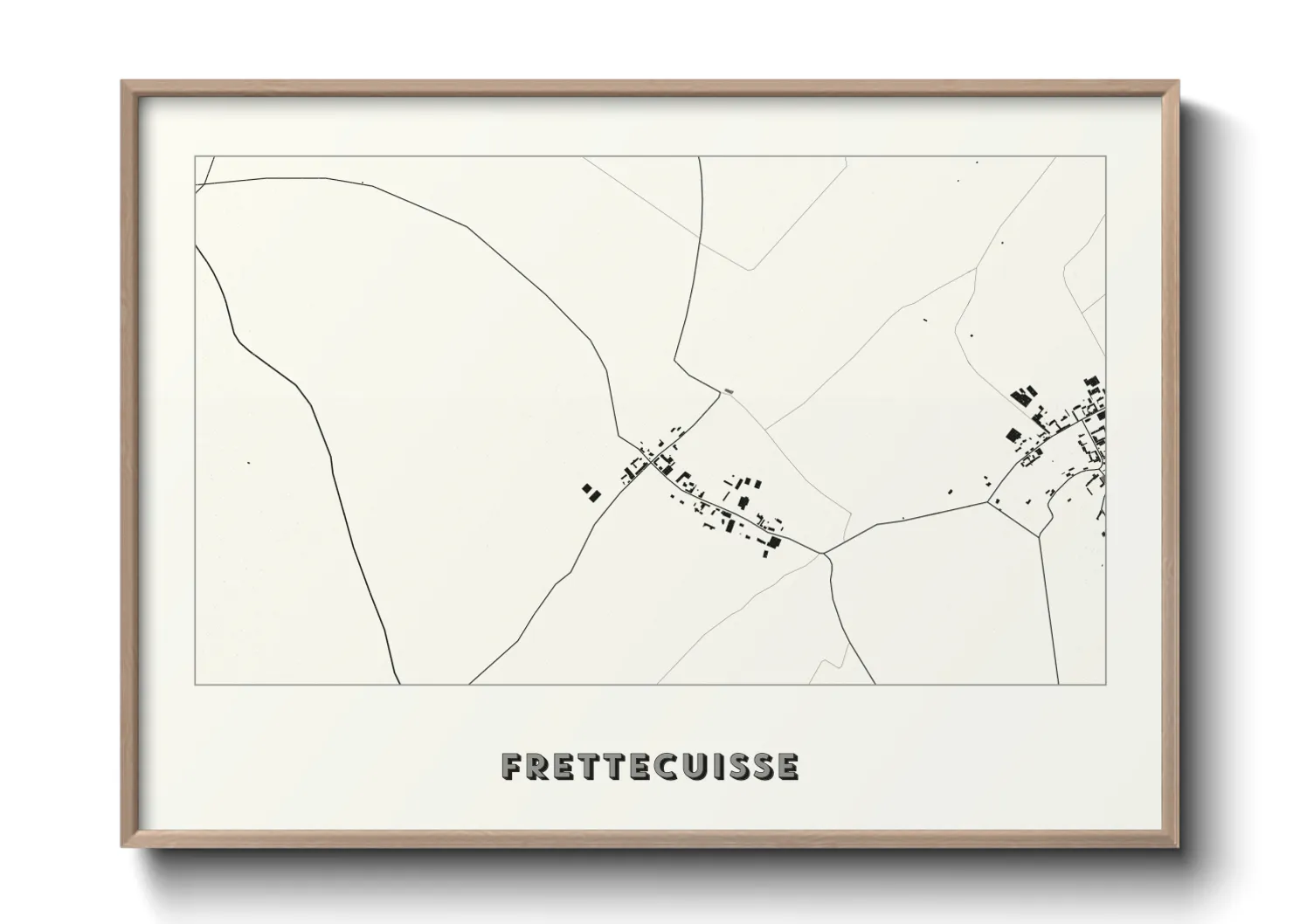 Une affiche de carte sur Frettecuisse