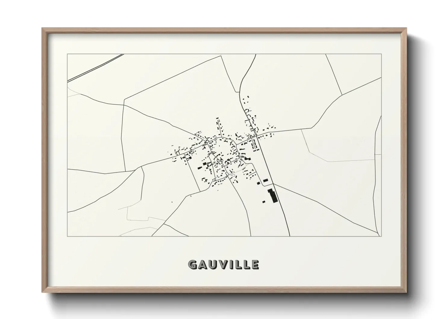 Une affiche de carte sur Gauville