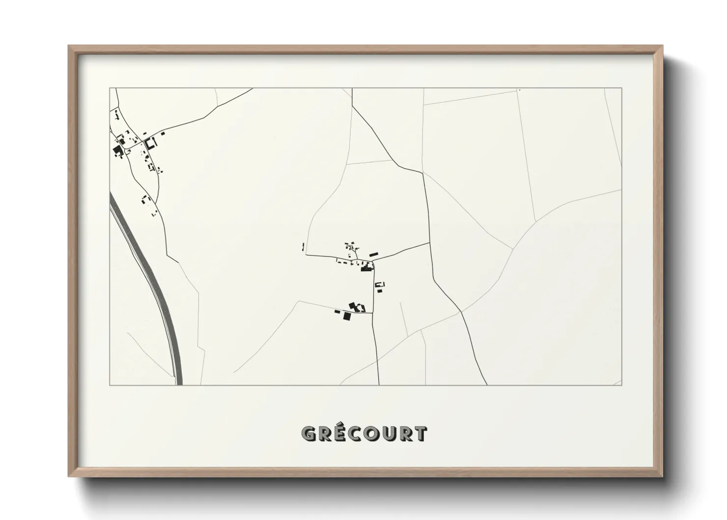 Une affiche de carte sur Grécourt
