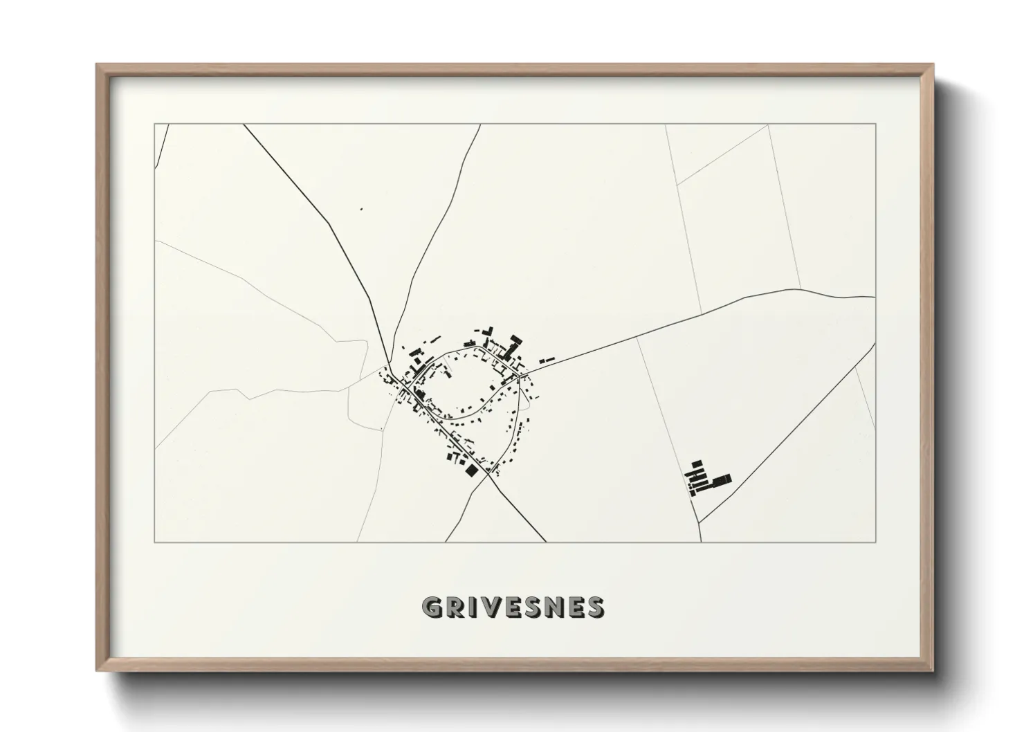 Une affiche de carte sur Grivesnes