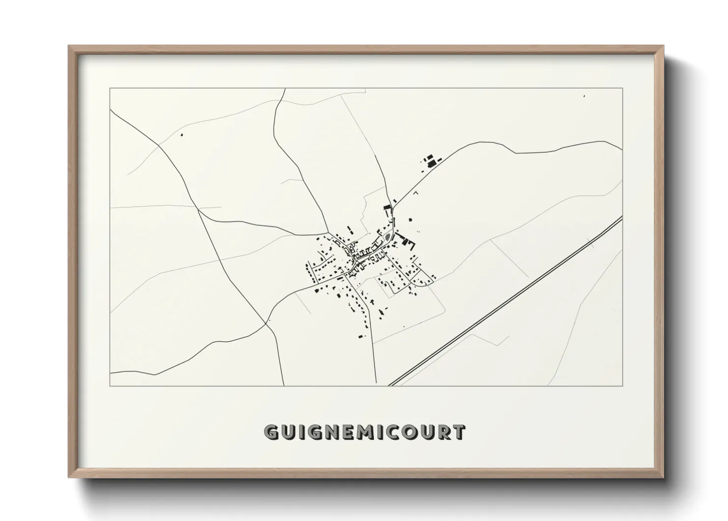 Une affiche de carte sur Guignemicourt
