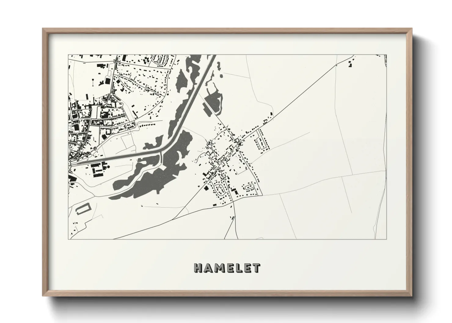 Une affiche de carte sur Hamelet