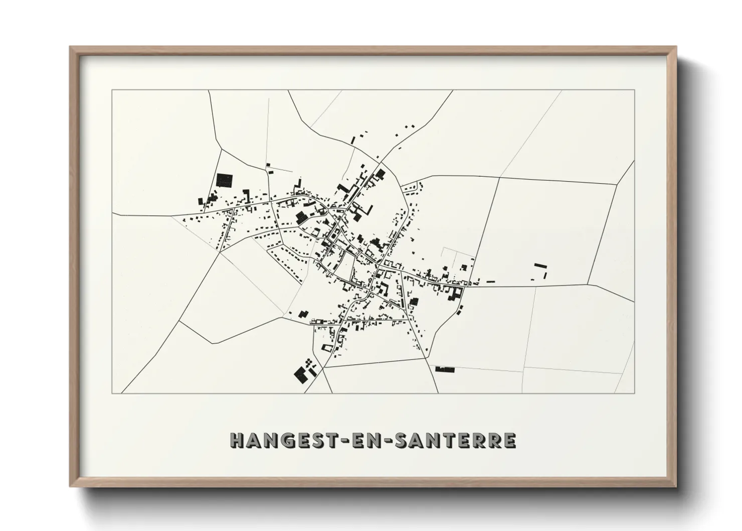 Une affiche de carte sur Hangest-en-Santerre