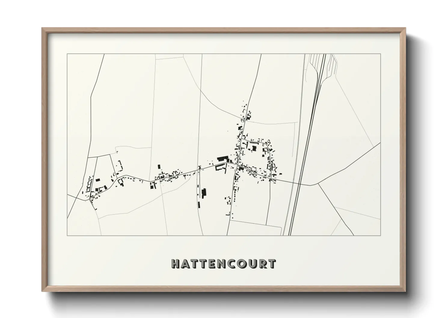 Une affiche de carte sur Hattencourt