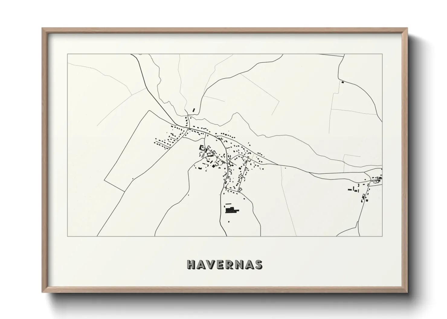 Une affiche de carte sur Havernas