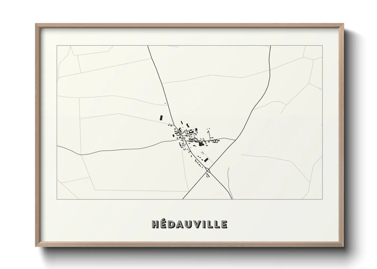 Une affiche de carte sur Hédauville