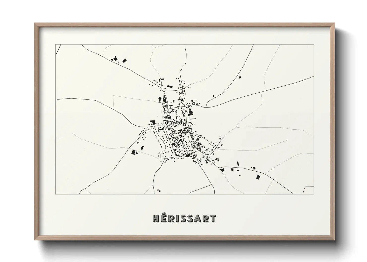 Une affiche de carte sur Hérissart