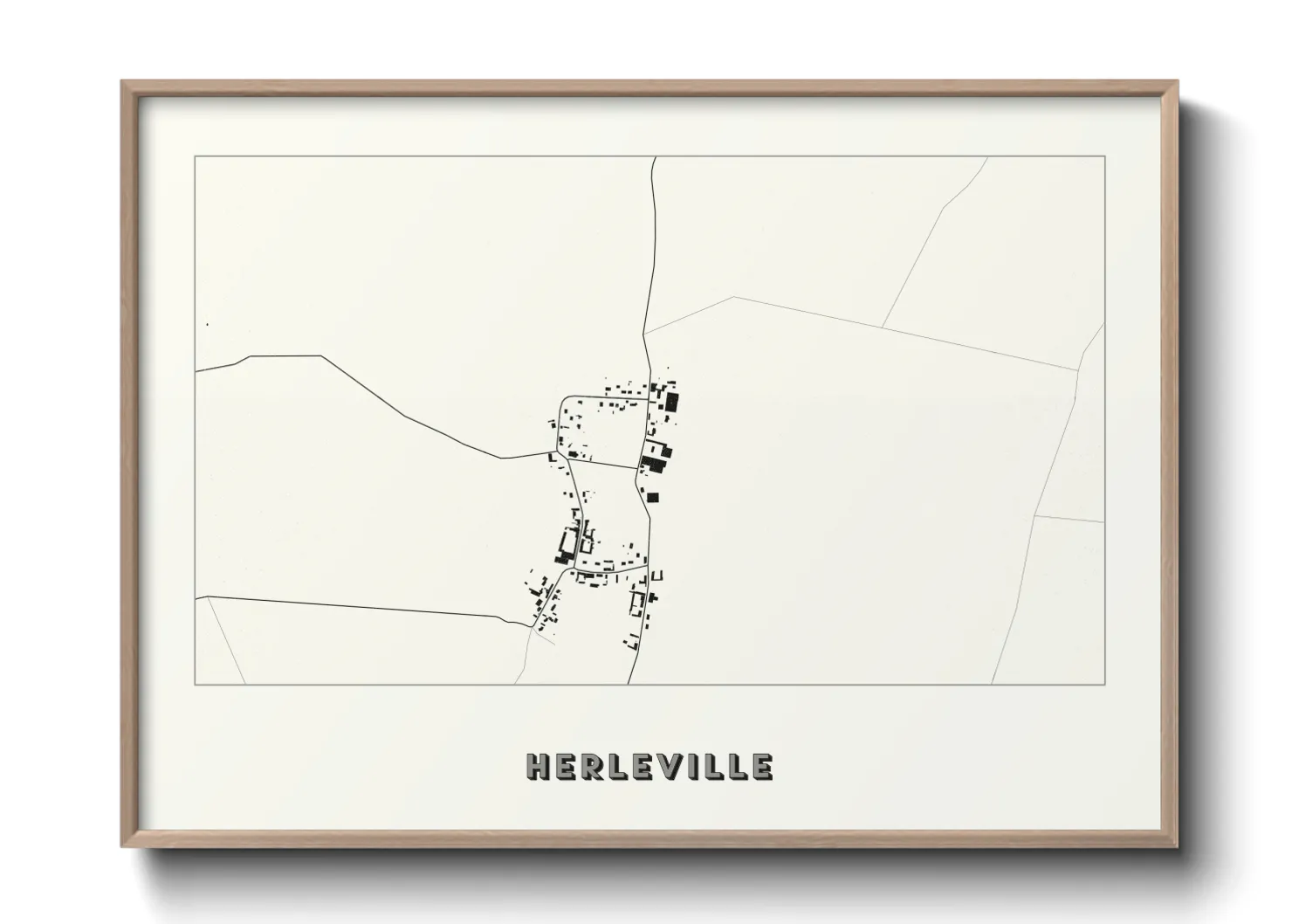 Une affiche de carte sur Herleville