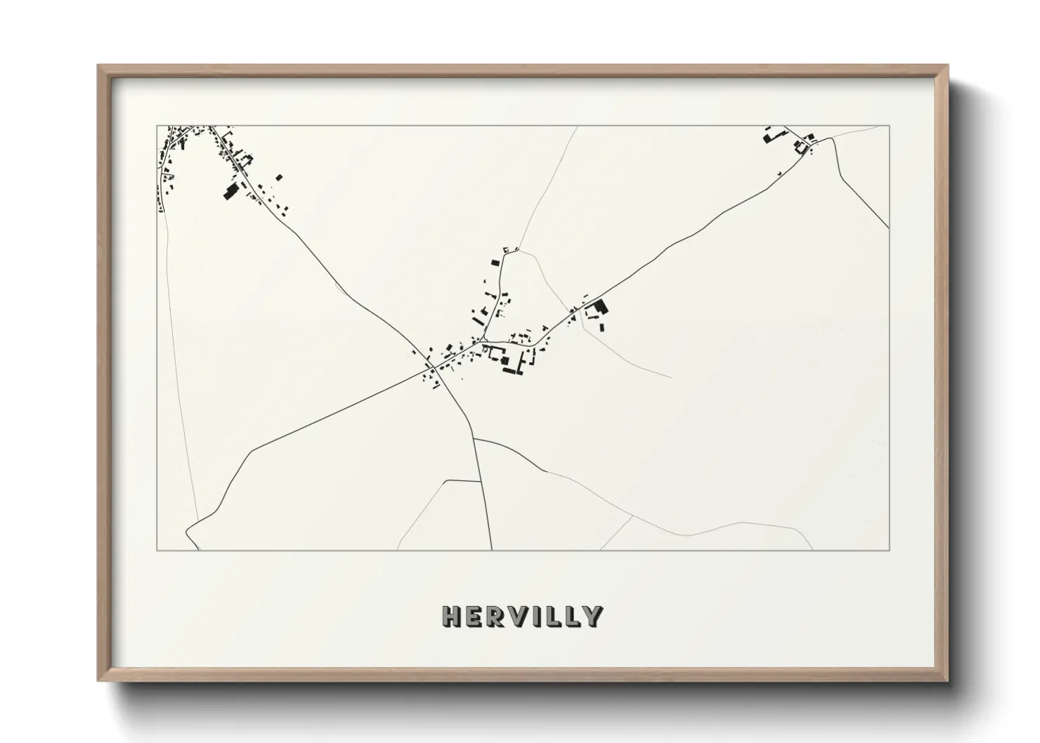 Une affiche de carte sur Hervilly