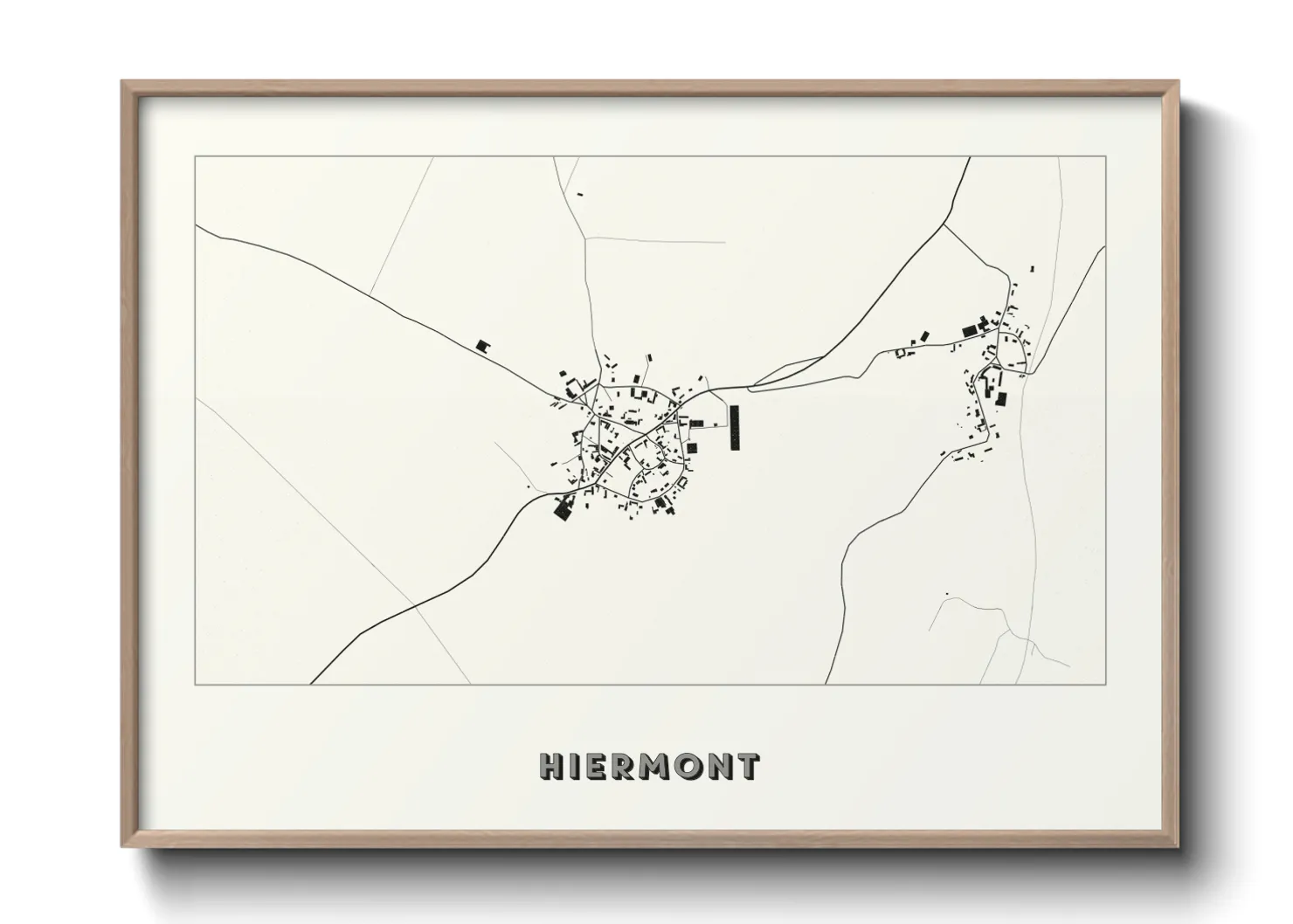 Une affiche de carte sur Hiermont