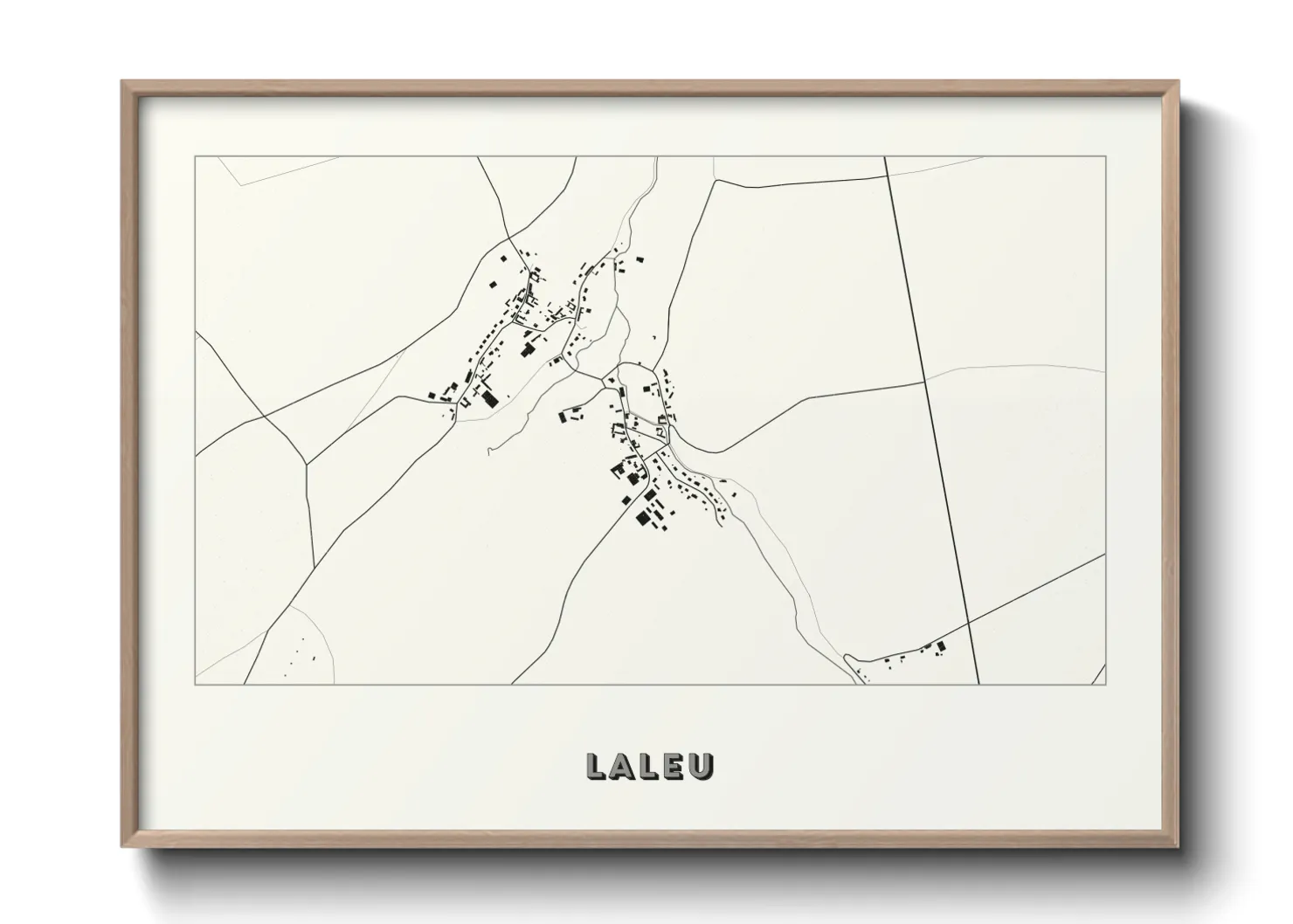 Une affiche de carte sur Laleu