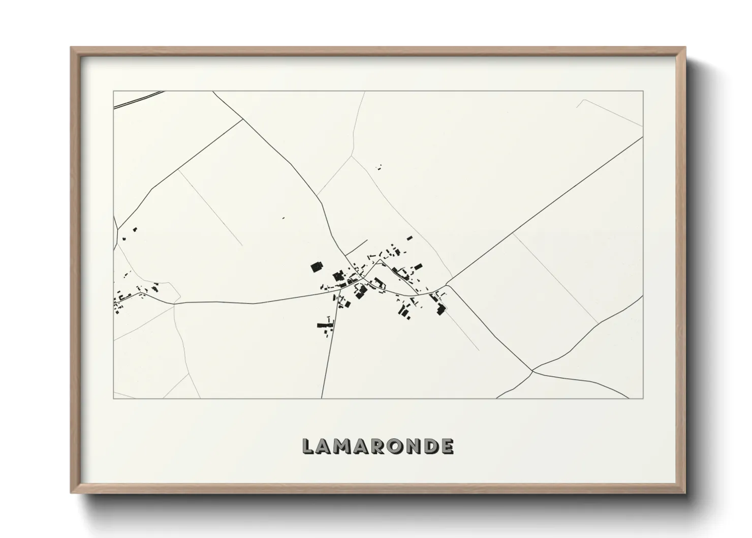 Une affiche de carte sur Lamaronde