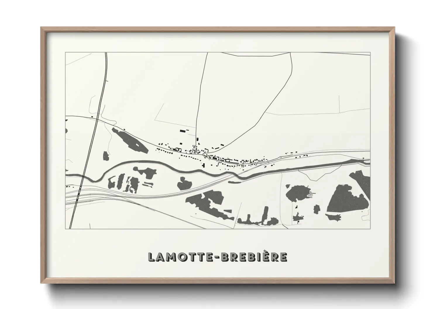Une affiche de carte sur Lamotte-Brebière
