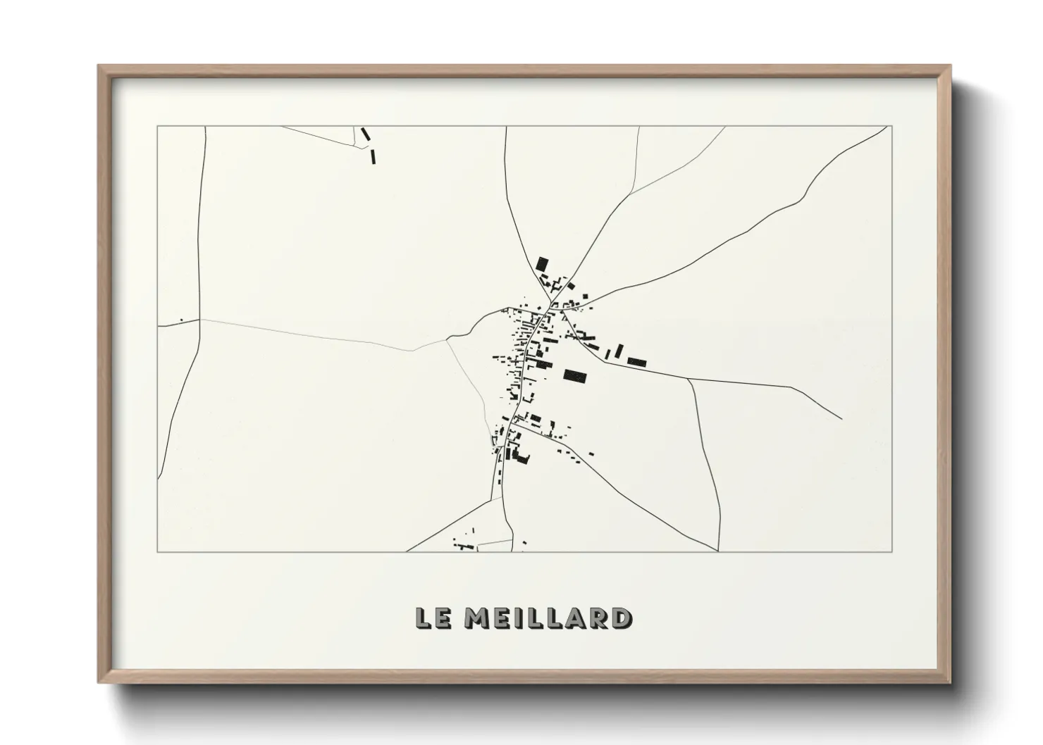 Une affiche de carte sur Le Meillard