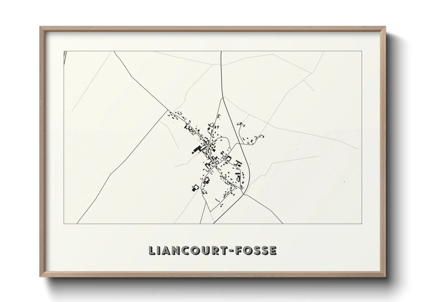 Une affiche de carte sur Liancourt-Fosse