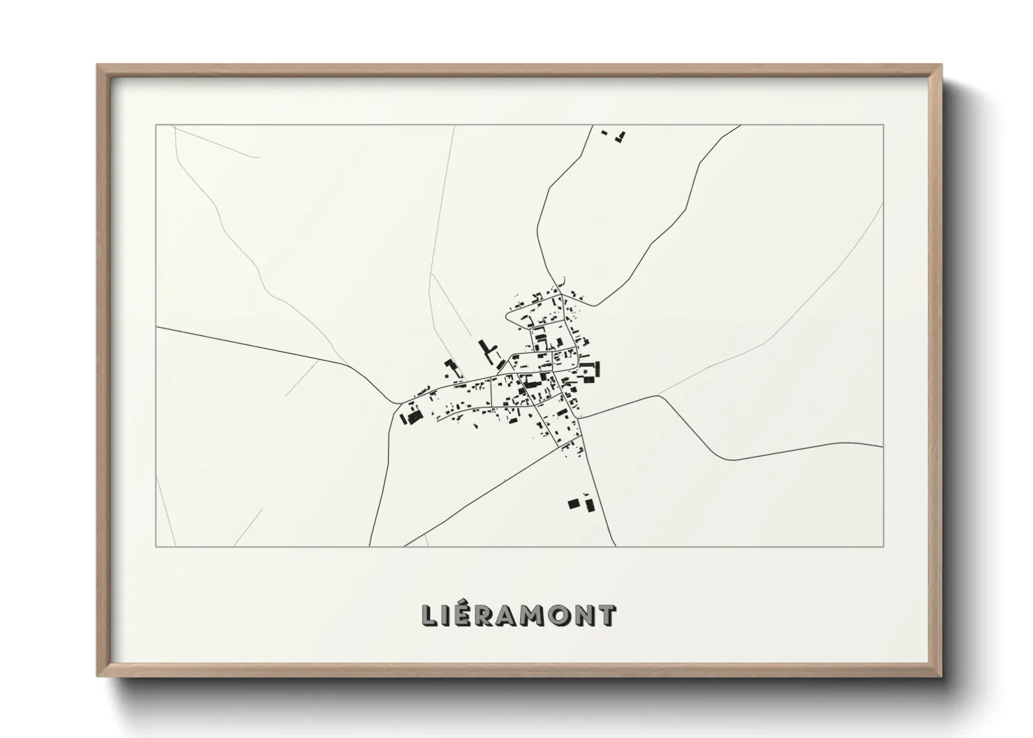 Une affiche de carte sur Liéramont