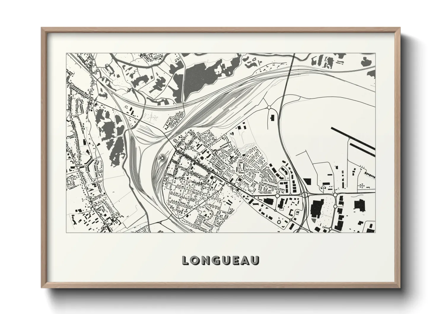 Une affiche de carte sur Longueau