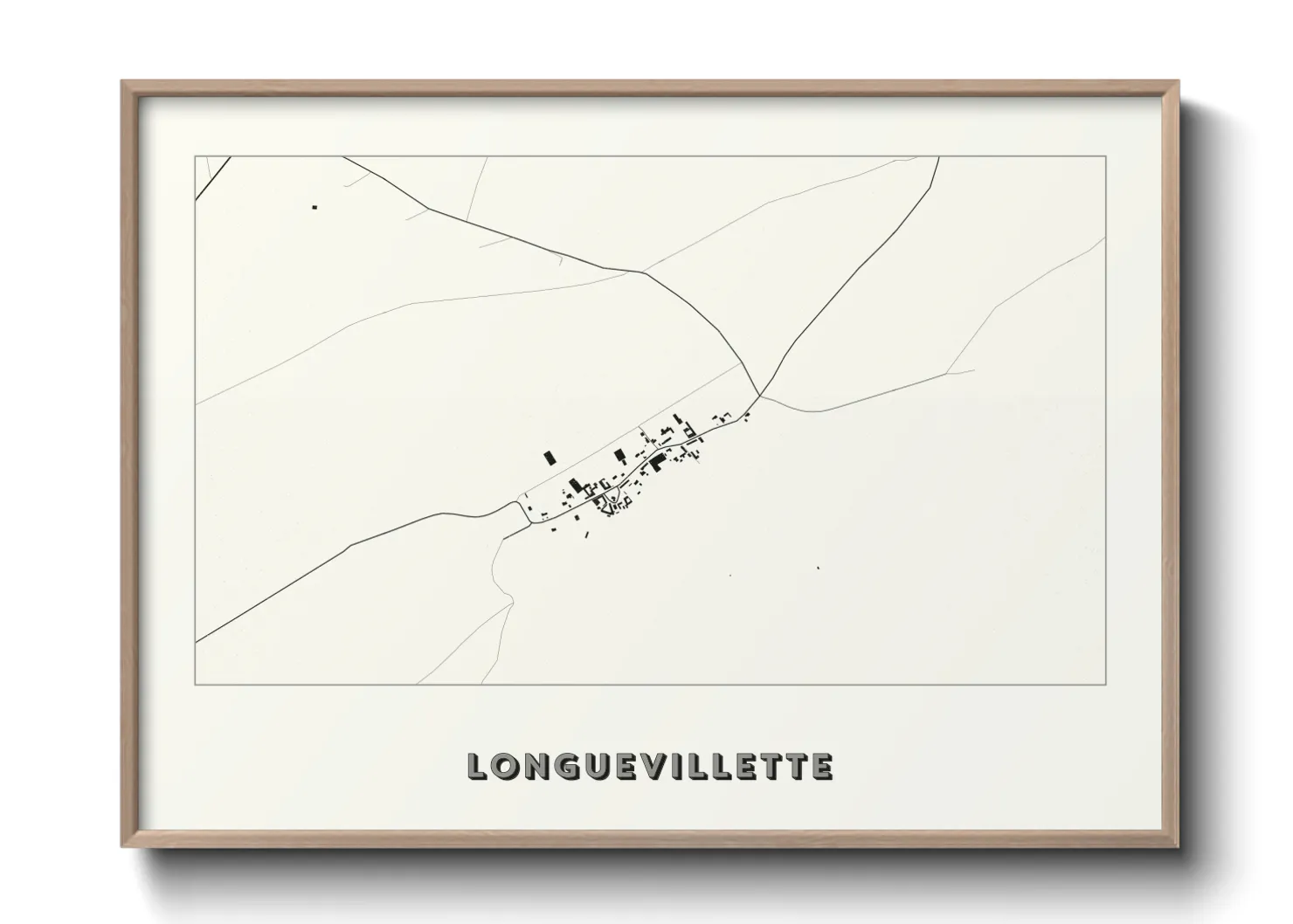 Une affiche de carte sur Longuevillette
